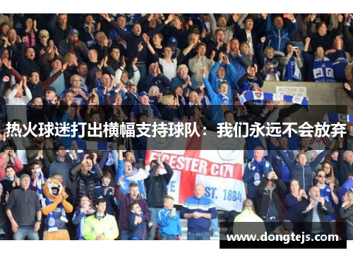 热火球迷打出横幅支持球队：我们永远不会放弃